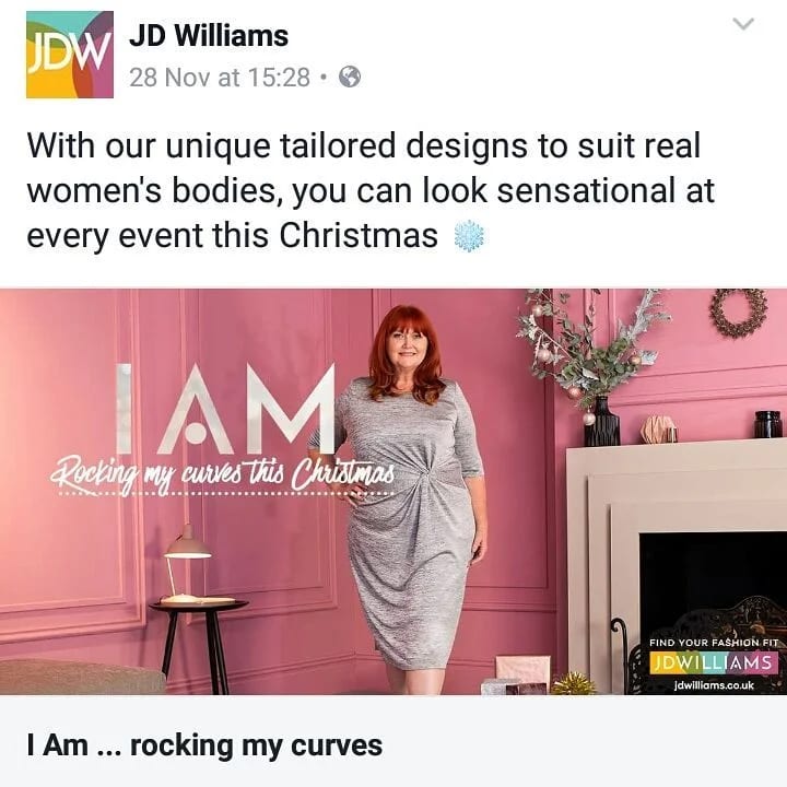 Annie modelling for JD Williams