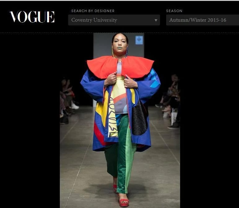 Hannah modelling for Vogue