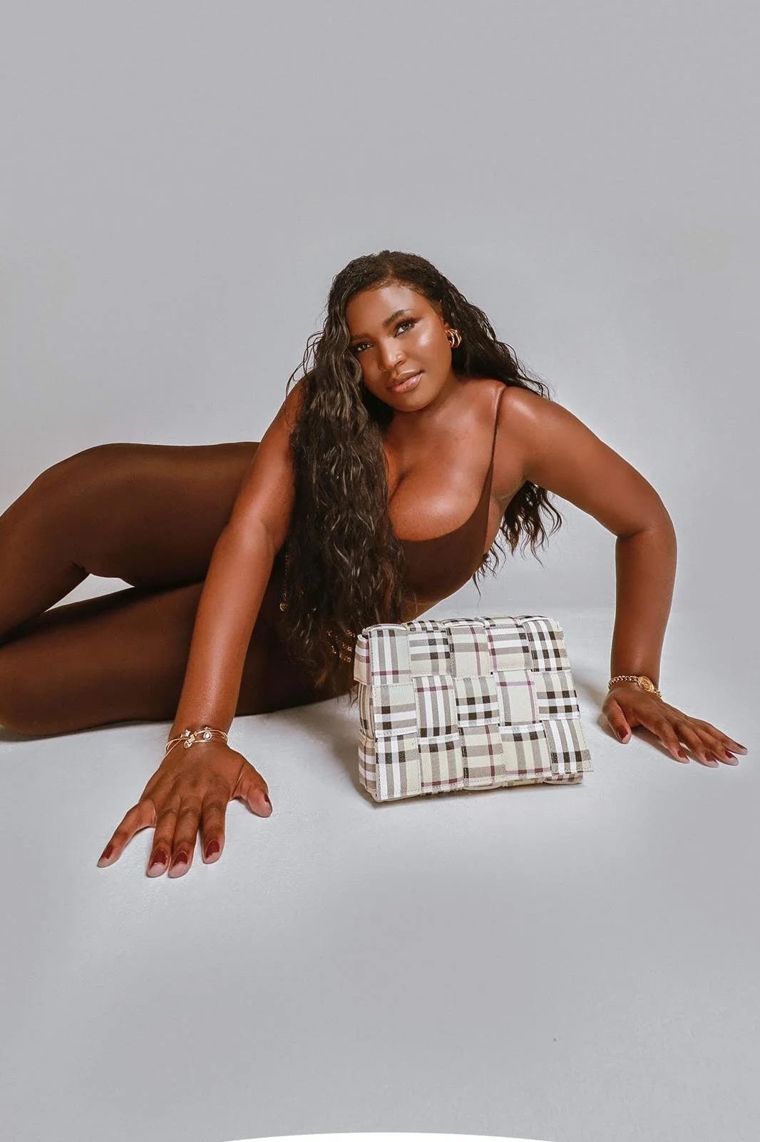 Tina modelling Burberry
