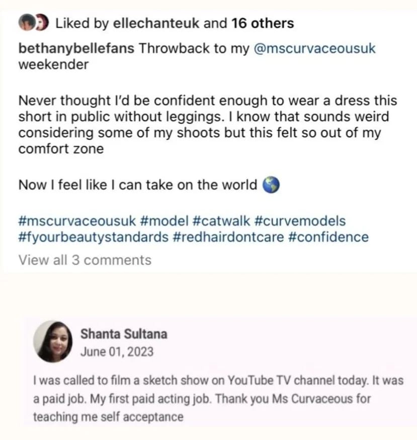 Ms Curvaceous participant testimonial
